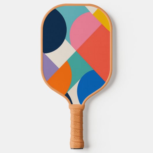 Abstract Kleurrijk Geometrisch Pickleball Paddle (Voorkant)