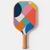 Abstract Kleurrijk Geometrisch Pickleball Paddle (Achterkant)