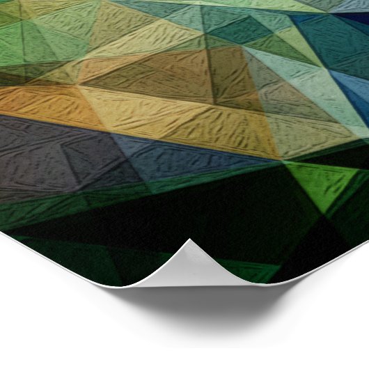 Abstract kleurrijk geometrisch poster (Hoek)
