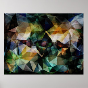 Abstract kleurrijk geometrisch poster