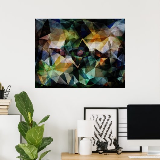 Abstract kleurrijk geometrisch poster (Thuiskantoor)