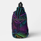 Abstract kleurrijk geometrisch sling bag (Voorkant)