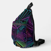 Abstract kleurrijk geometrisch sling bag (Rechterhoek)