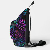 Abstract kleurrijk geometrisch sling bag (Rechts)