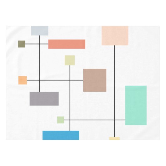 Abstract kleurrijk geometrisch tafelkleed (Voorkant (Horizontaal))