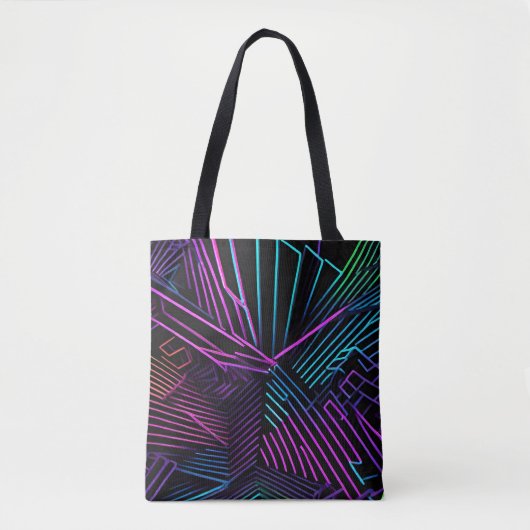 Abstract kleurrijk geometrisch tote bag (Voorkant)