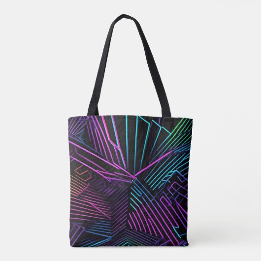 Abstract kleurrijk geometrisch tote bag (Achterkant)