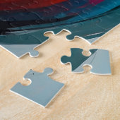 Abstract kleurrijk geschilderd gezicht legpuzzel (Zijkant)
