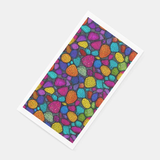 Abstract kleurrijk gesteente servet (Hoek)