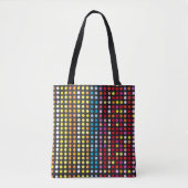 Abstract kleurrijk gestippeld patroon tote bag (Voorkant)