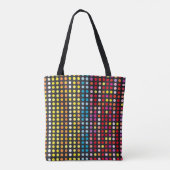 Abstract kleurrijk gestippeld patroon tote bag (Achterkant)