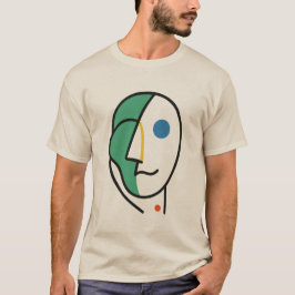Abstract kleurrijk gezicht Modern Art Portrait T-shirt