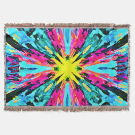 Abstract kleurrijk gloedpatroon deken