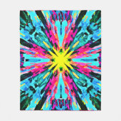 Abstract kleurrijk gloedpatroon fleece deken (Voorkant)