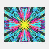 Abstract kleurrijk gloedpatroon fleece deken (Voorkant (Horizontaal))