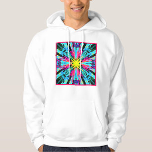 Abstract kleurrijk gloedpatroon hoodie