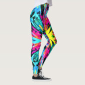 Abstract kleurrijk gloedpatroon leggings (Rechts)