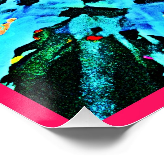 Abstract kleurrijk gloedpatroon perfect poster (Hoek)