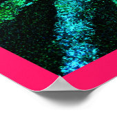 Abstract kleurrijk gloedpatroon poster (Hoek)