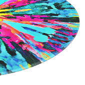 Abstract kleurrijk gloedpatroon snijplank (Hoek)