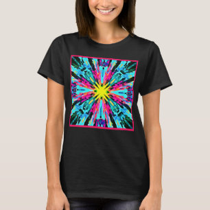Abstract kleurrijk gloedpatroon t-shirt
