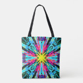 Abstract kleurrijk gloedpatroon tote bag (Achterkant)
