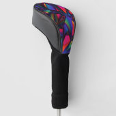 Abstract kleurrijk golfheadcover (Schuin)