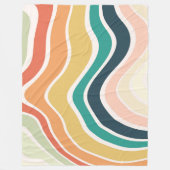 Abstract kleurrijk golvend patroon fleece deken (Voorkant)