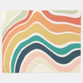 Abstract kleurrijk golvend patroon fleece deken (Voorkant (Horizontaal))