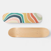 Abstract kleurrijk golvend patroon persoonlijk skateboard (Horizontaal)