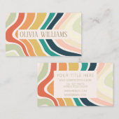 Abstract kleurrijk golvend patroon visitekaartje (Voorkant / Achterkant)