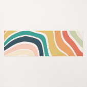 Abstract kleurrijk golvend patroon yogamat (Achterkant (horizontaal))