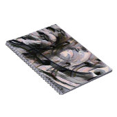 Abstract kleurrijk grijs en paars patroon notitieboek (Rechterzijde)