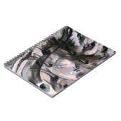 Abstract kleurrijk grijs en paars patroon notitieboek (Linkerzijde)