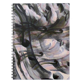 Abstract kleurrijk grijs en paars patroon notitieboek