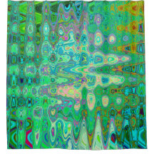 Abstract Kleurrijk Groene Golf Mosaic Retro