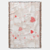 Abstract kleurrijk hartenpatroon deken (Voorkant Verticaal)