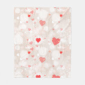 Abstract kleurrijk hartenpatroon fleece deken (Voorkant)