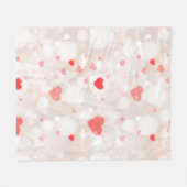 Abstract kleurrijk hartenpatroon fleece deken (Voorkant (Horizontaal))