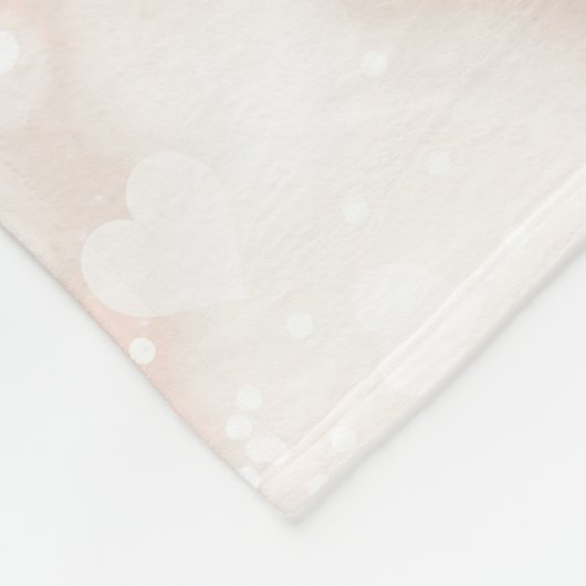 Abstract kleurrijk hartenpatroon fleece deken (Hoek)