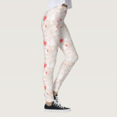 Abstract kleurrijk hartenpatroon leggings (Rechts)