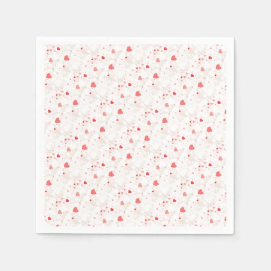 Abstract kleurrijk hartenpatroon servet (Voorkant)