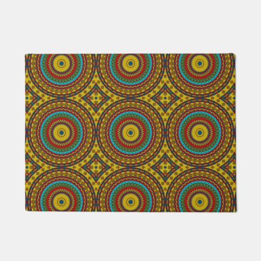  Abstract Kleurrijk Hippie Koel Boho Patroon Triba Deurmat (Voorkant)