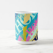 Abstract Kleurrijk Hola Koffiemok (Center)
