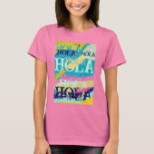 Abstract Kleurrijk Hola T-shirt (Voorkant)