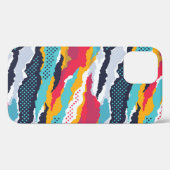 Abstract kleurrijk kamouflage behangselpapier met Case-Mate iPhone case (Achterkant (horizontaal))