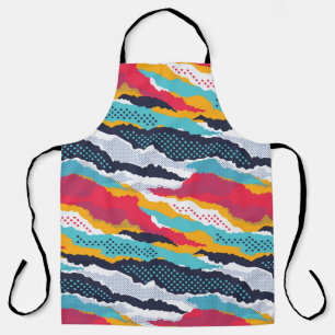 Abstract kleurrijk kamouflage behangselpapier met  schort