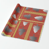 Abstract kleurrijk kerstpapier met tekst cadeaupapier (Uitgerold)