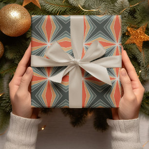  Abstract kleurrijk kerstpatroon Cadeaupapier