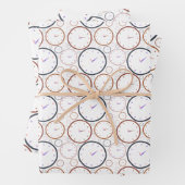 Abstract kleurrijk klokvormpatroon inpakpapier vel (In situ)